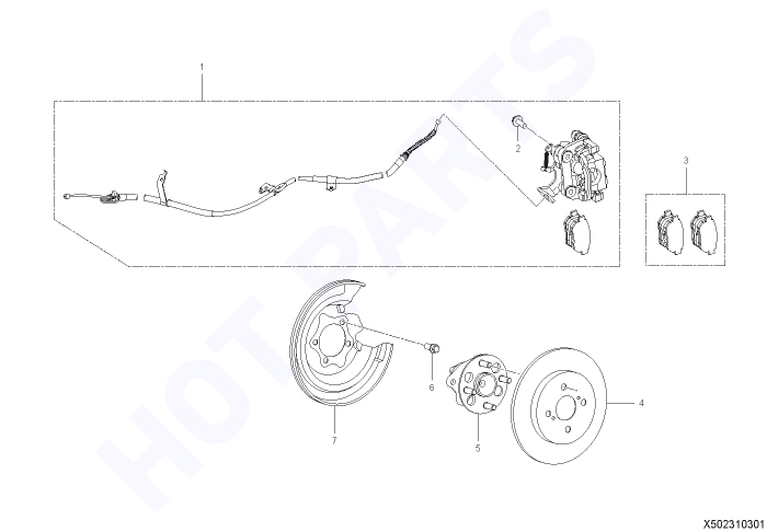 Тормозной механизм задний ( Disc Brake )