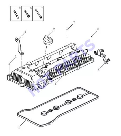 КЛАПАННАЯ КРЫШКА JLD-4G24-A31\A37,JLD
