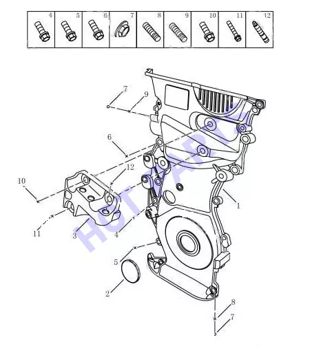 КРЫШКА ГРМ JLD-4G20-A45\A017JL